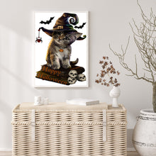 Load image into Gallery viewer, Halloween Cat 30x45cm(canvas) full round drill diamond painting
