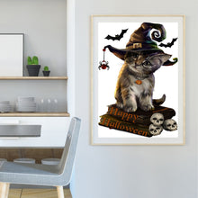 Load image into Gallery viewer, Halloween Cat 30x45cm(canvas) full round drill diamond painting
