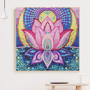 Lotus 40x40cm(canvas) full crystal drill diamond painting