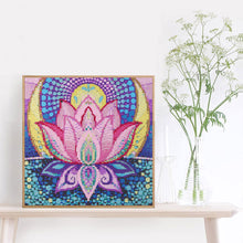 Load image into Gallery viewer, Lotus 40x40cm(canvas) full crystal drill diamond painting
