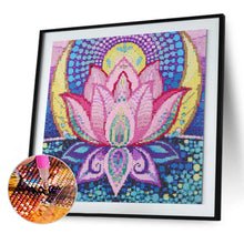 Load image into Gallery viewer, Lotus 40x40cm(canvas) full crystal drill diamond painting
