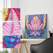 Load image into Gallery viewer, Lotus 40x40cm(canvas) full crystal drill diamond painting
