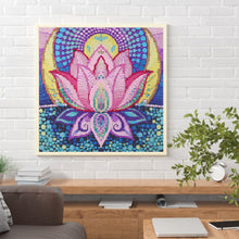 Load image into Gallery viewer, Lotus 40x40cm(canvas) full crystal drill diamond painting
