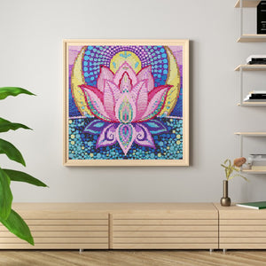 Lotus 40x40cm(canvas) full crystal drill diamond painting