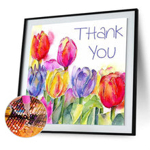 Load image into Gallery viewer, Tulip Flower 30x30cm(canvas) full round drill diamond painting
