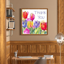 Load image into Gallery viewer, Tulip Flower 30x30cm(canvas) full round drill diamond painting
