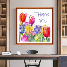 Load image into Gallery viewer, Tulip Flower 30x30cm(canvas) full round drill diamond painting
