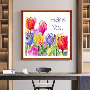 Tulip Flower 30x30cm(canvas) full round drill diamond painting