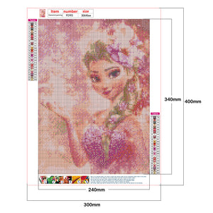 Princess 30x40cm(canvas) full square drill diamond painting