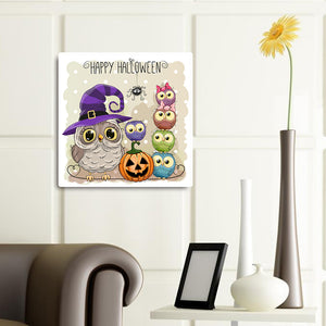 Halloween Pumpkin 30x30cm(canvas) full round drill diamond painting