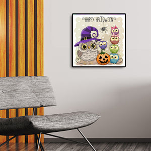 Halloween Pumpkin 30x30cm(canvas) full round drill diamond painting