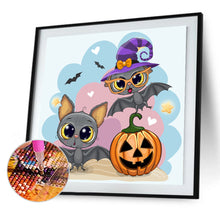 Load image into Gallery viewer, Halloween Pumpkin 30x30cm(canvas) full round drill diamond painting

