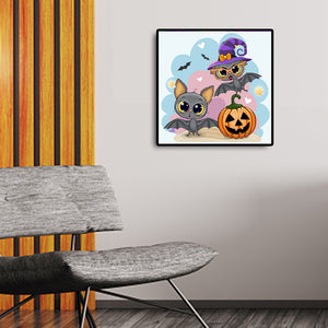 Halloween Pumpkin 30x30cm(canvas) full round drill diamond painting