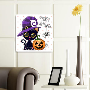 Halloween Pumpkin 30x30cm(canvas) full round drill diamond painting