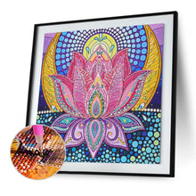 Load image into Gallery viewer, Lotus 30x30cm(canvas) partial special shaped drill diamond painting
