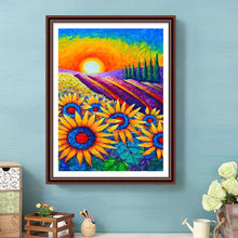 Load image into Gallery viewer, Sunrise Sunflower 30x40cm(canvas) full round drill diamond painting
