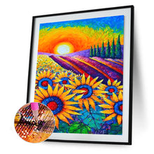 Load image into Gallery viewer, Sunrise Sunflower 30x40cm(canvas) full round drill diamond painting
