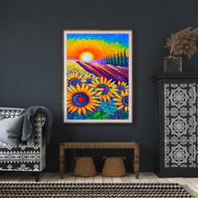 Load image into Gallery viewer, Sunrise Sunflower 30x40cm(canvas) full round drill diamond painting
