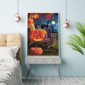 Halloween Night 30x40cm(canvas) full round drill diamond painting