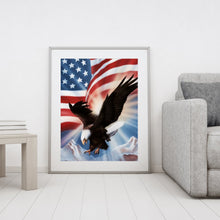 Load image into Gallery viewer, Flag Eagle 30x40cm(canvas) full round drill diamond painting
