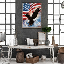 Load image into Gallery viewer, Flag Eagle 30x40cm(canvas) full round drill diamond painting
