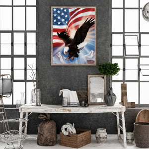 Flag Eagle 30x40cm(canvas) full round drill diamond painting