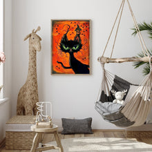 Load image into Gallery viewer, Halloween Kitten 30x40cm(canvas) full round drill diamond painting
