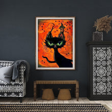 Load image into Gallery viewer, Halloween Kitten 30x40cm(canvas) full round drill diamond painting
