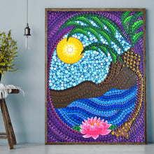 Load image into Gallery viewer, Coconut Tree 30x40cm(canvas) full crystal drill diamond painting
