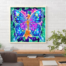 Load image into Gallery viewer, Butterfly 30x30cm(canvas) full crystal drill diamond painting
