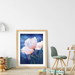 White Tulip 30x40cm(canvas) full round drill diamond painting