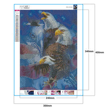 Load image into Gallery viewer, Eagle Ornaments 30x40cm(canvas) full round drill diamond painting
