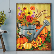 Load image into Gallery viewer, Pumpkin Shower Pot 30x40cm(canvas) full round drill diamond painting
