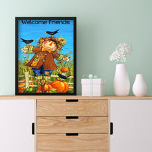 Load image into Gallery viewer, Pumpkin Scarecrow 30x40cm(canvas) full round drill diamond painting
