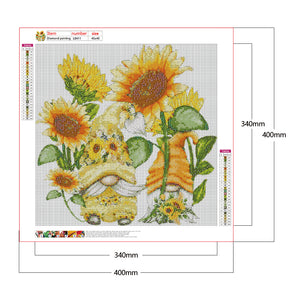 Sunflower & Goblin 40x40cm(canvas) full round drill diamond painting