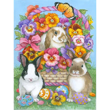 Load image into Gallery viewer, Rabbit Animals 30x40cm(canvas) full round drill diamond painting
