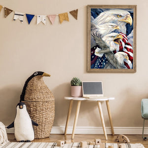 Usa Eagle 30x40cm(canvas) full round drill diamond painting