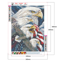 Load image into Gallery viewer, Usa Eagle 30x40cm(canvas) full round drill diamond painting
