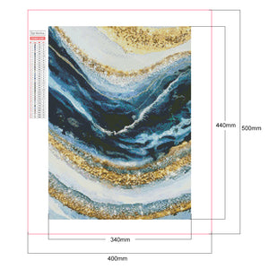 Gold Ocean 40x50cm(canvas) full square drill diamond painting