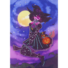 Load image into Gallery viewer, Halloween 30x40cm(canvas) partial special shaped drill diamond painting
