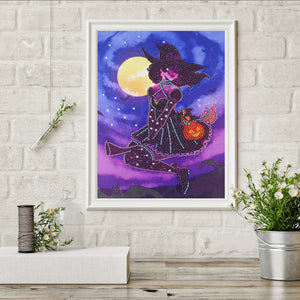 Halloween 30x40cm(canvas) partial special shaped drill diamond painting