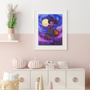 Halloween 30x40cm(canvas) partial special shaped drill diamond painting