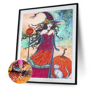 Halloween 30x40cm(canvas) partial special shaped drill diamond painting