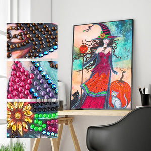 Halloween 30x40cm(canvas) partial special shaped drill diamond painting