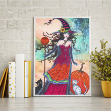 Load image into Gallery viewer, Halloween 30x40cm(canvas) partial special shaped drill diamond painting
