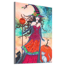 Load image into Gallery viewer, Halloween 30x40cm(canvas) partial special shaped drill diamond painting
