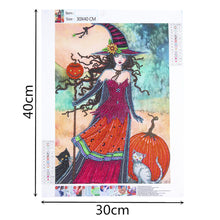 Load image into Gallery viewer, Halloween 30x40cm(canvas) partial special shaped drill diamond painting
