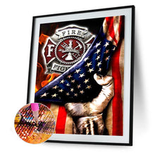 Load image into Gallery viewer, Flag &amp; Eagle 35x50cm(canvas) full round drill diamond painting
