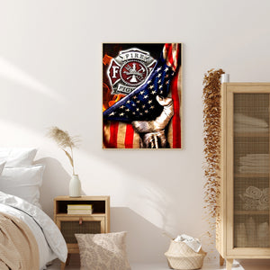 Flag & Eagle 35x50cm(canvas) full round drill diamond painting