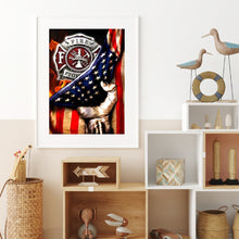 Load image into Gallery viewer, Flag &amp; Eagle 35x50cm(canvas) full round drill diamond painting
